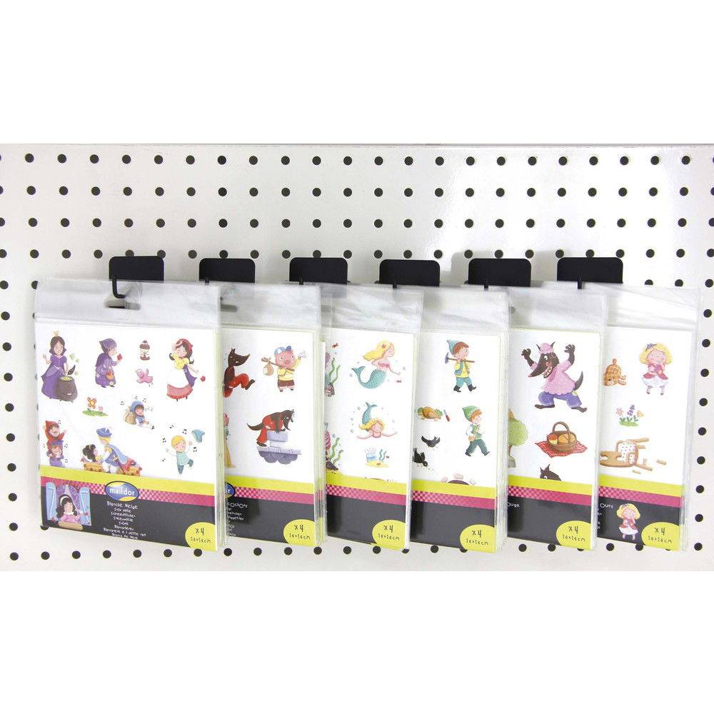 Maildor Hakenleiste für Display mit 6 Positionen Schwarz DI002O