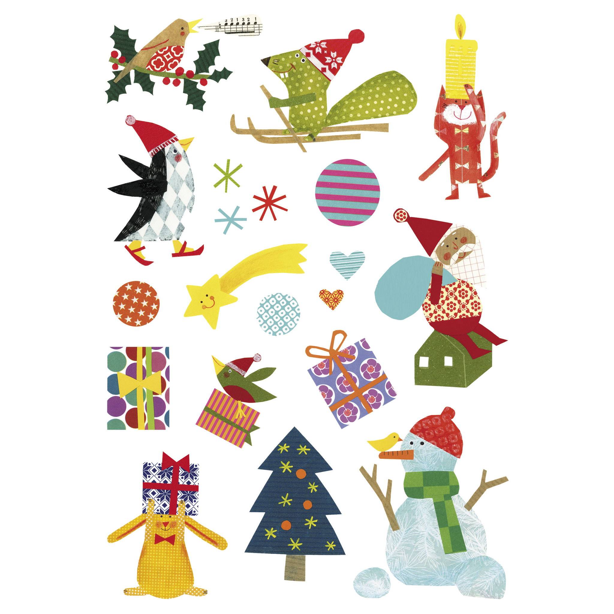 Maildor Baby, 20 Stickerbogen 14,8x21cm, Weihnachten - Mehrfarbig AE222C