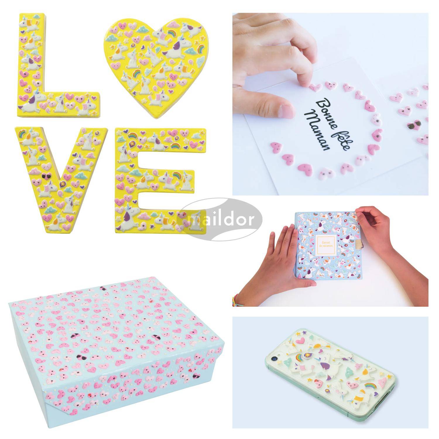 Maildor 10x Cooky, 1 Stickerbogen 7,5x12cm, Elefanten - Mehrfarbig 560372C