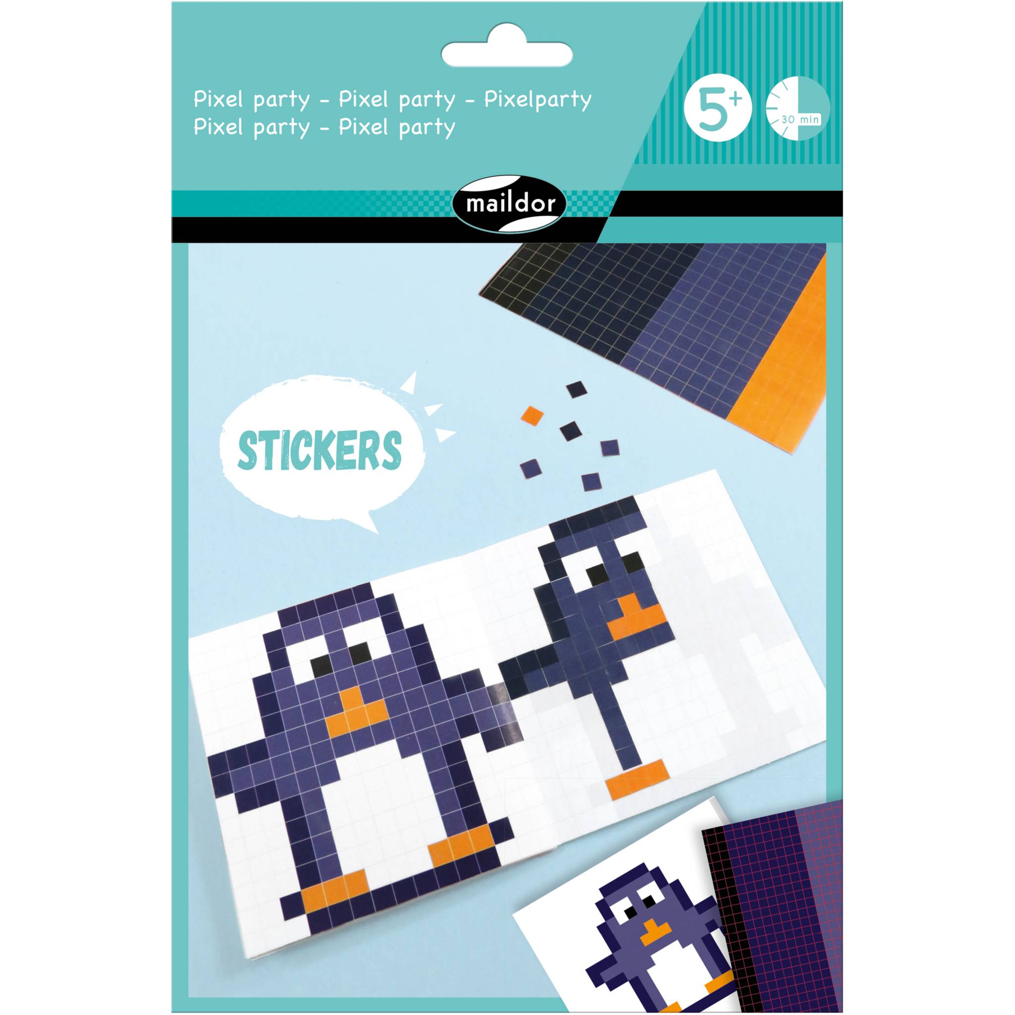 Maildor 10x Kreativset, Pixelparty - Mehrfarbig AF022C