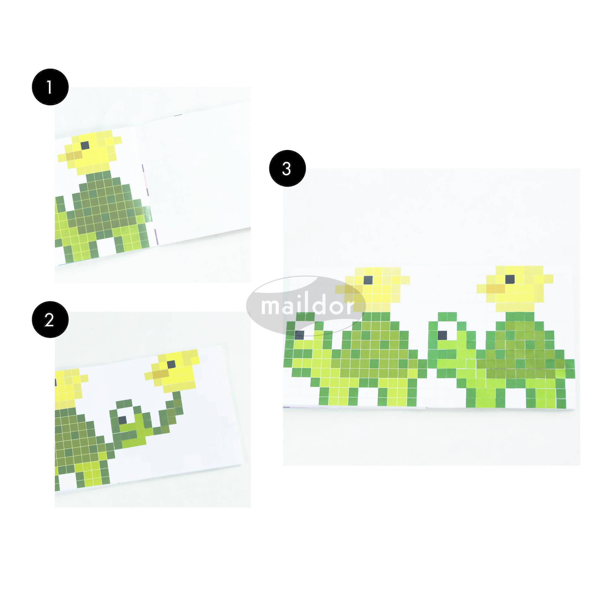 Maildor 10x Kreativset, Pixelparty - Mehrfarbig AF022C