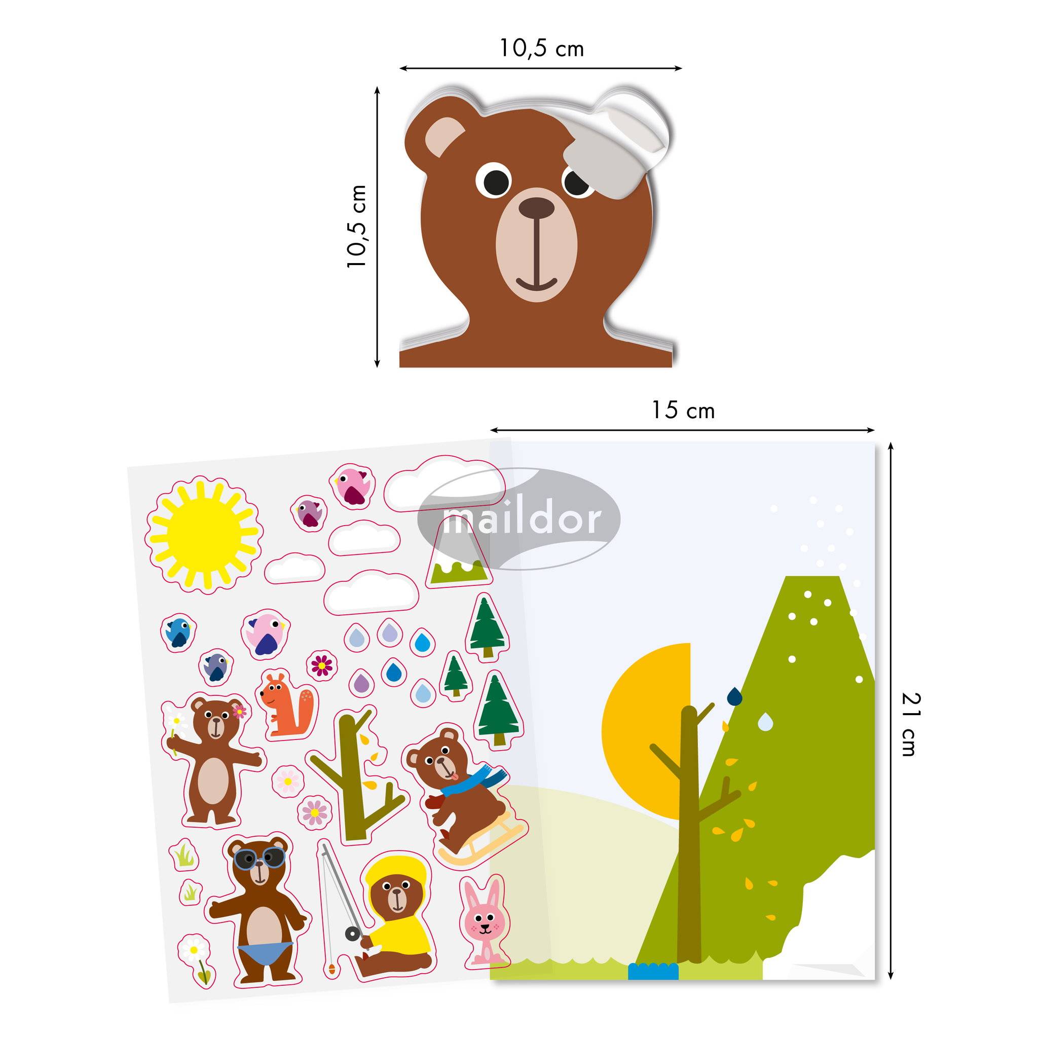 Maildor 10x Kreativset, Stickeralbum - Mehrfarbig AF021C