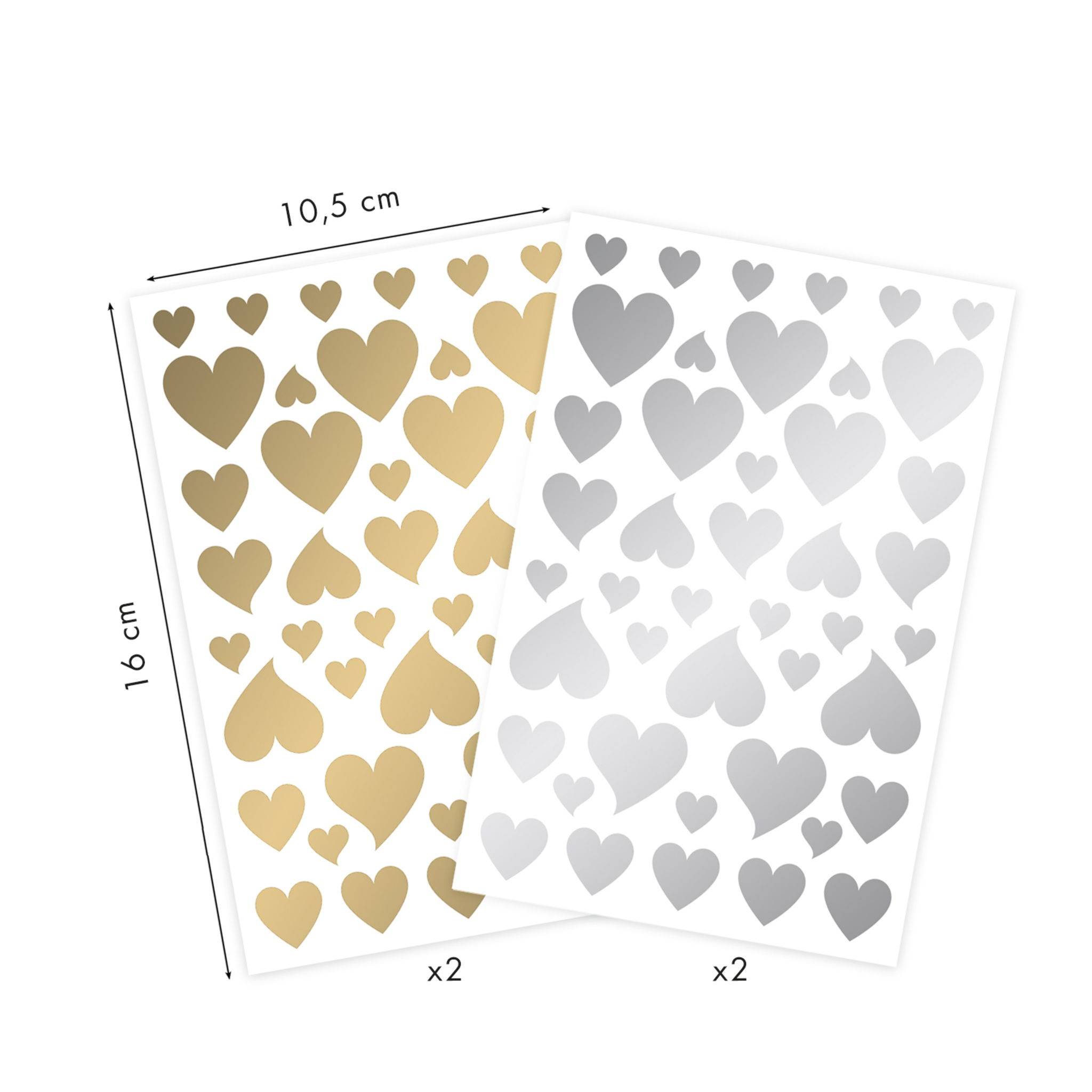 Maildor 10x Initial Packung 4 Stickerbogen 10,5x16cm gold/silber Sortiert AE232C