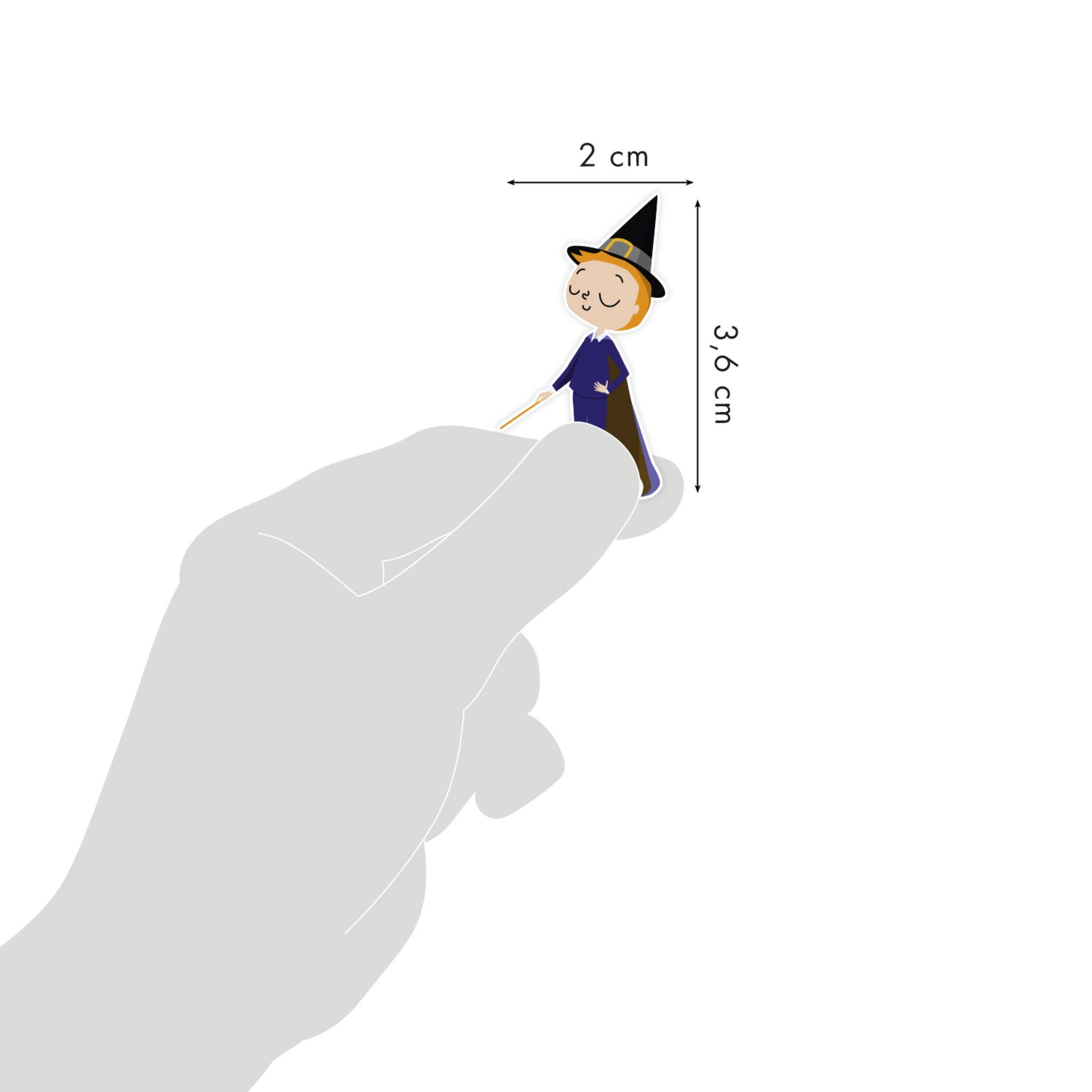 Maildor 10x Cooky, 1 Stickerbogen 7,5x12cm, Zauberer - Mehrfarbig CY148C