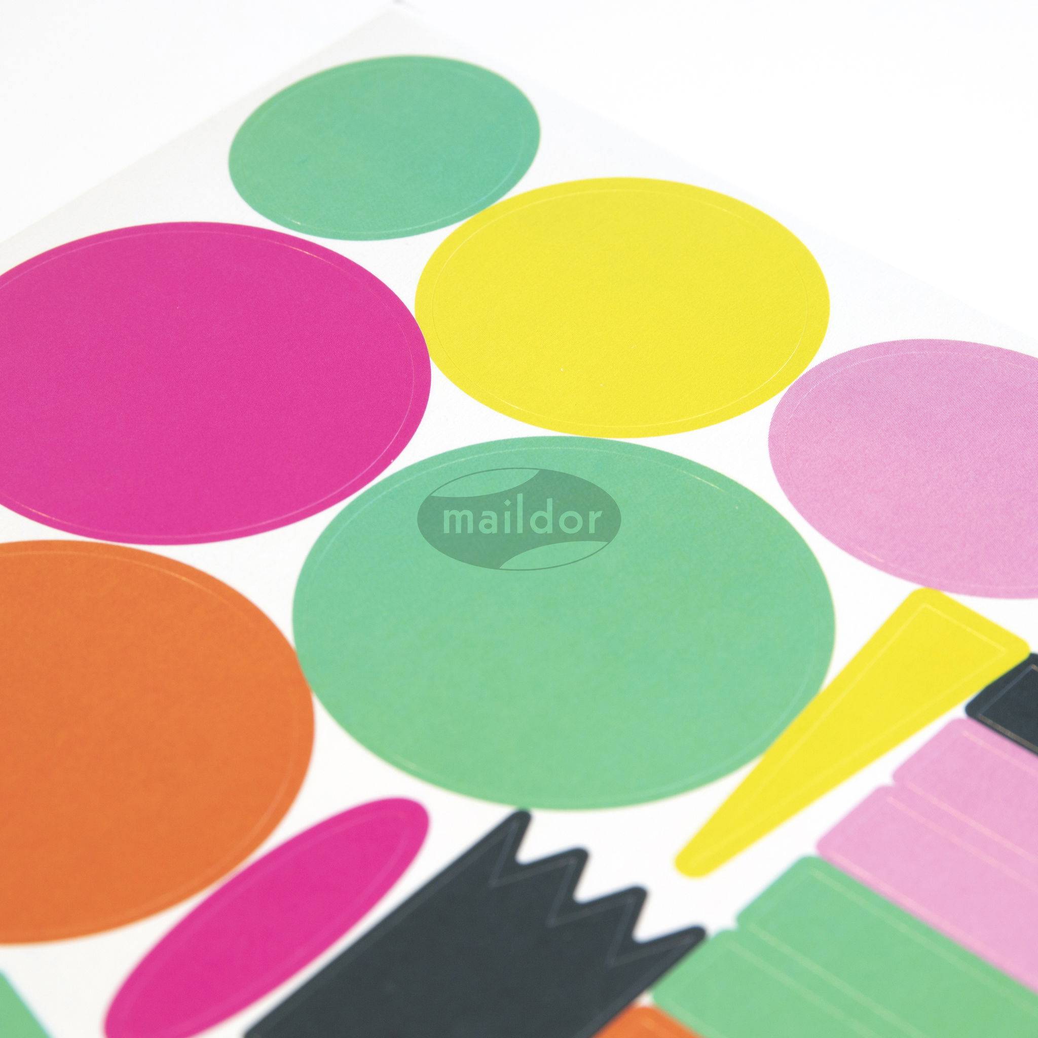 Maildor 10x Baby, 6 Stickerbogen 14,8x21cm, Riesige Formen - Mehrfarbig AE168C