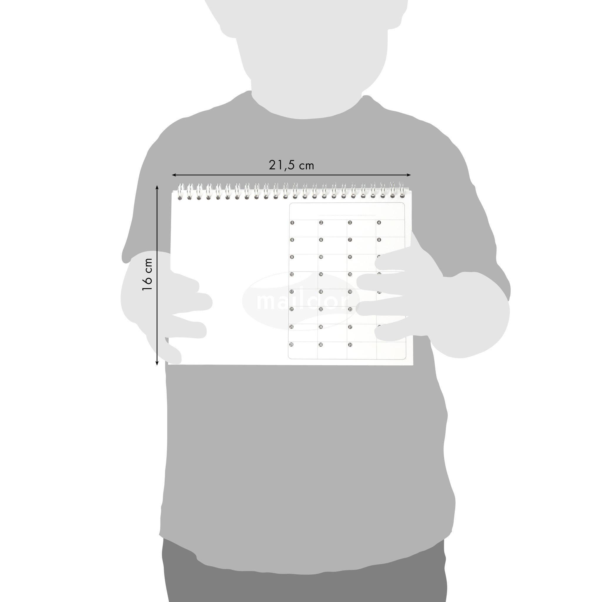Maildor 5x Weiße Serie, Immerwährender Kalender - Weiß GB009O