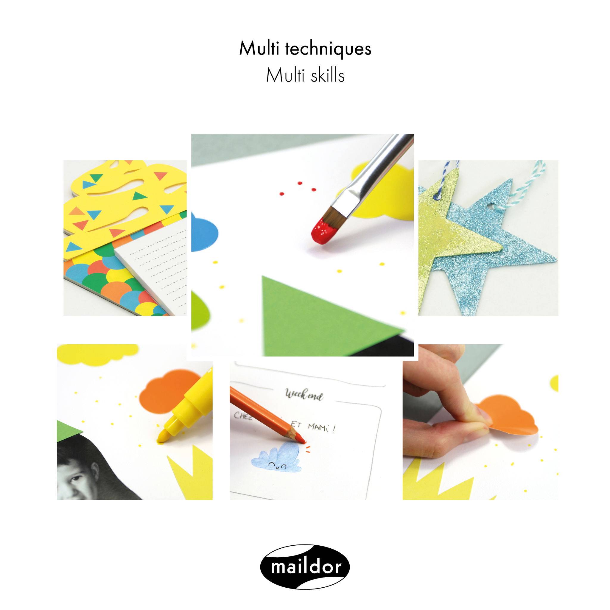 Maildor 5x Weiße Serie, Immerwährender Kalender - Weiß GB009O