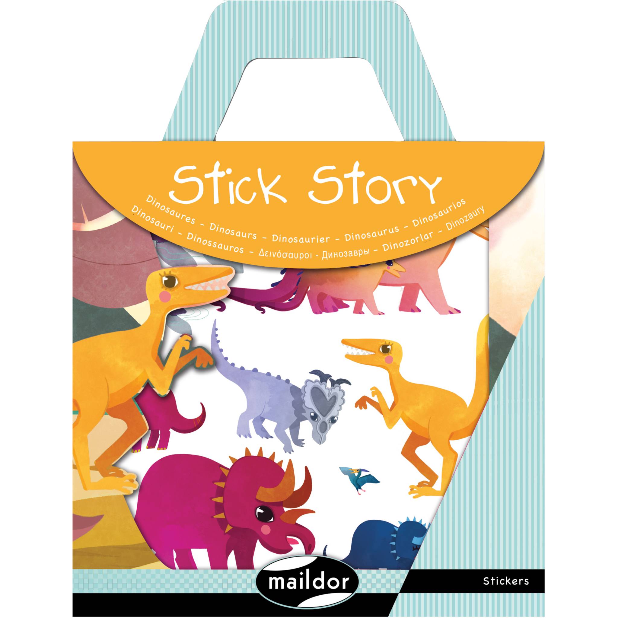 Maildor 6x Stick Story, Dinosaurier - Mehrfarbig AF007O