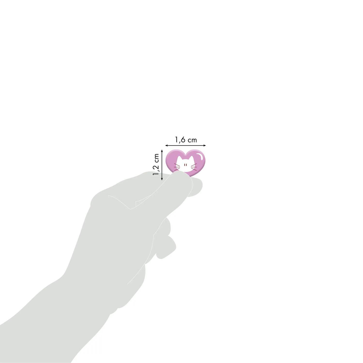 Maildor 10x Cooky, 1 Stickerbogen 7,5x12cm, Katzen/Herzen - Mehrfarbig 560500C