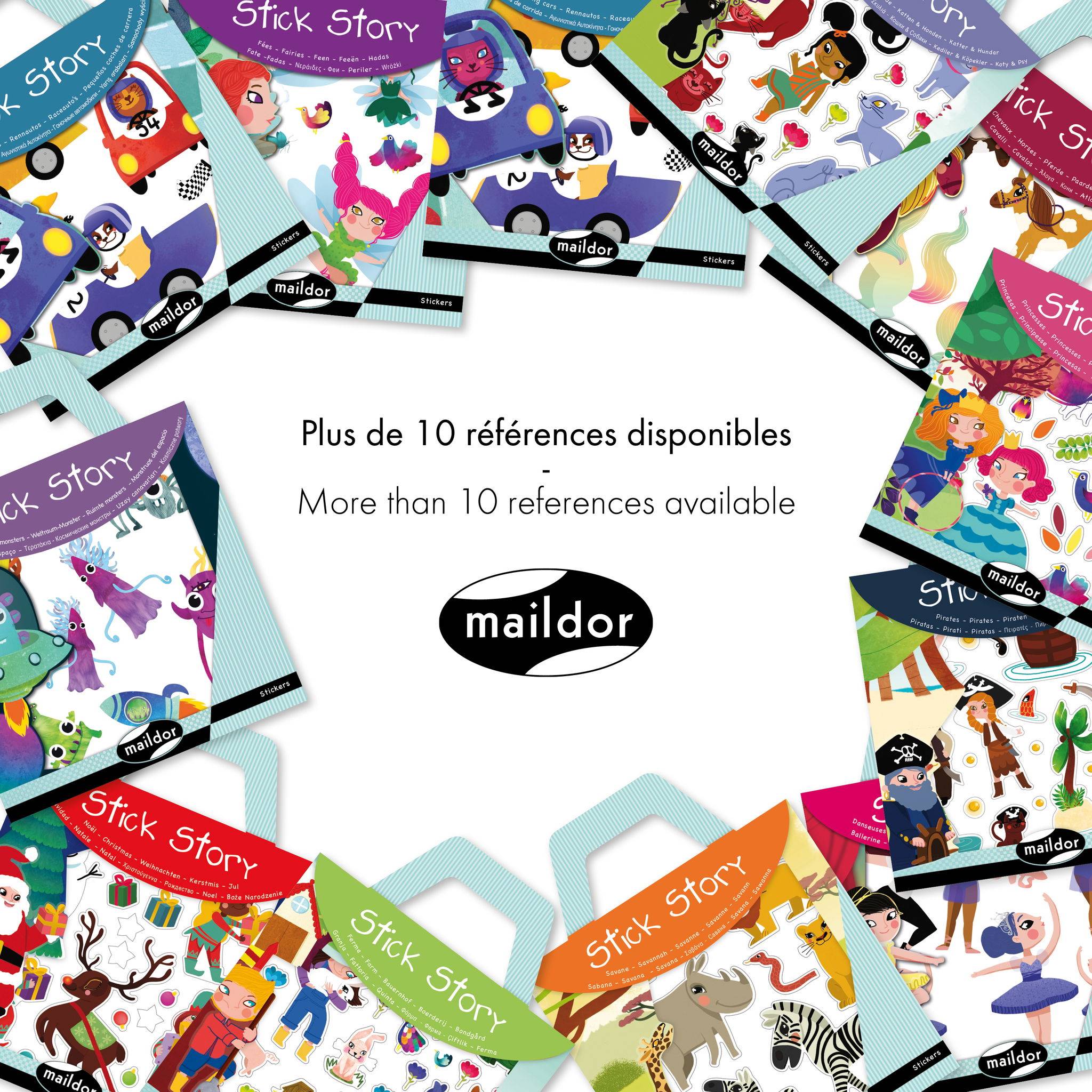 Maildor 6x Stick Story, Meerjungfrauen - Mehrfarbig AF028C