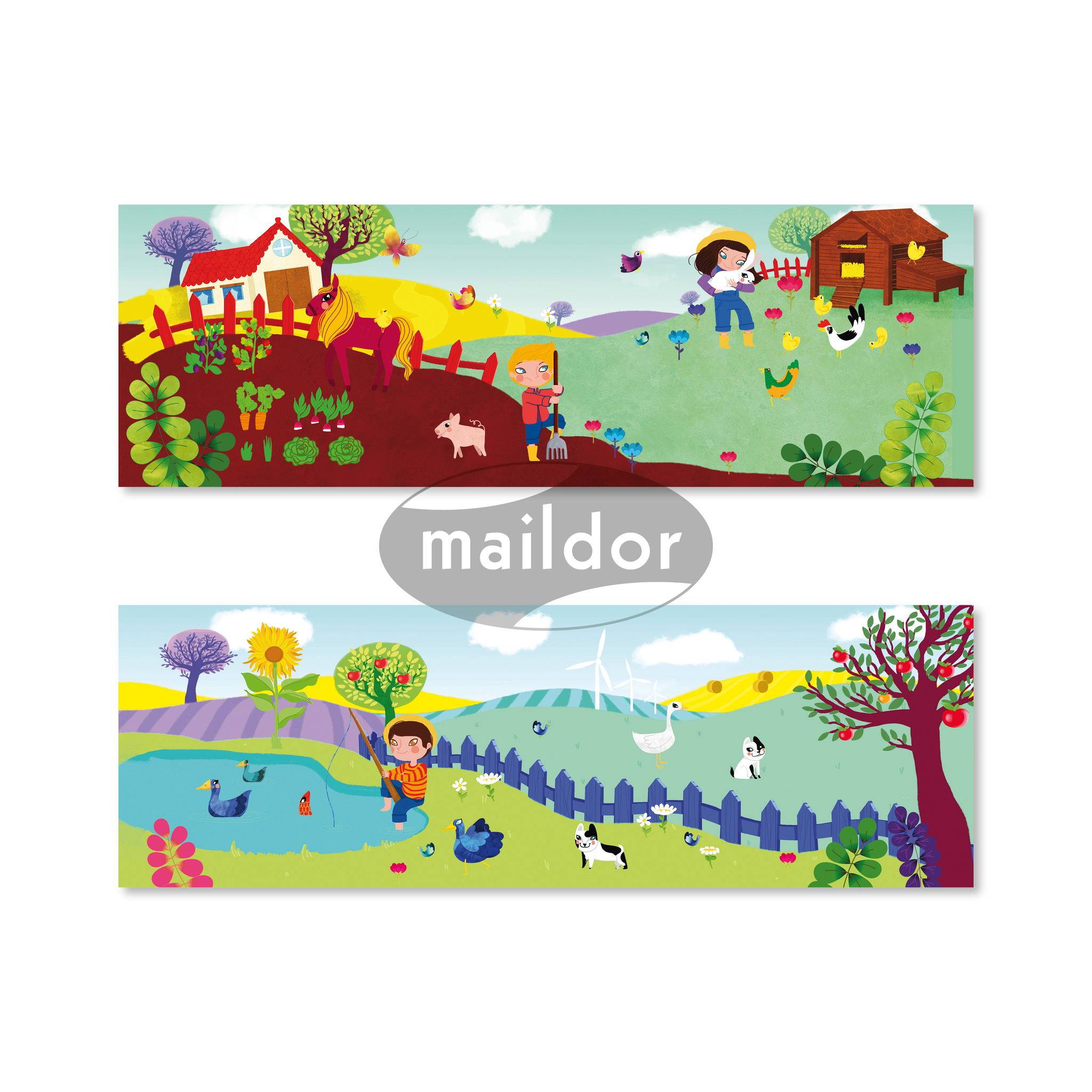 Maildor 6x Stick Story, Bauernhof - Mehrfarbig 566401O