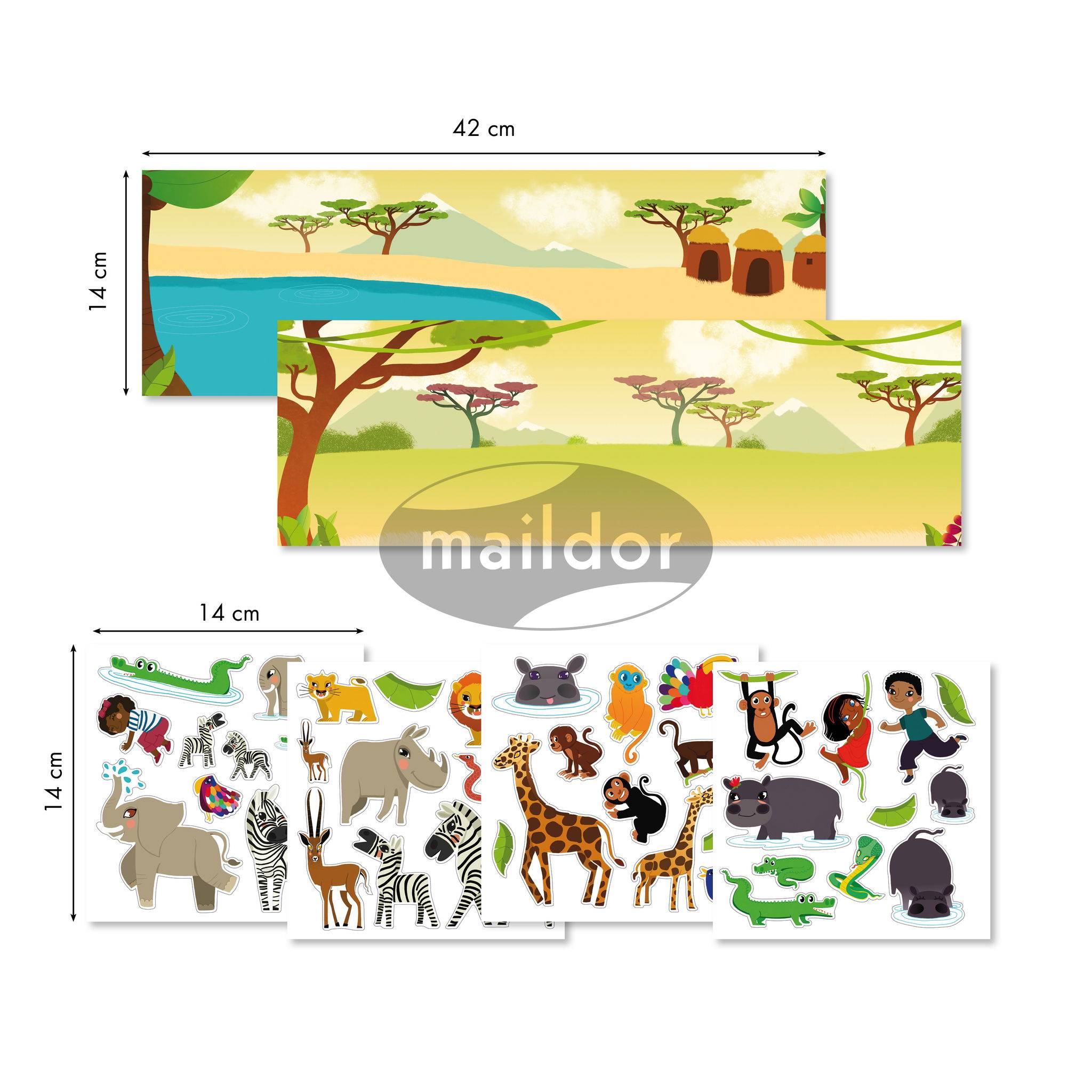 Maildor 6x Stick Story, Savanne - Mehrfarbig 566402O