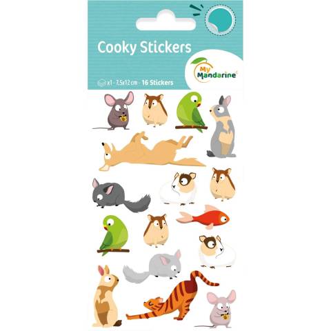 Maildor 10x Cooky, 1 Stickerbogen 7,5x2cm, Bauernhoftiere - Mehrfarbig 560352C