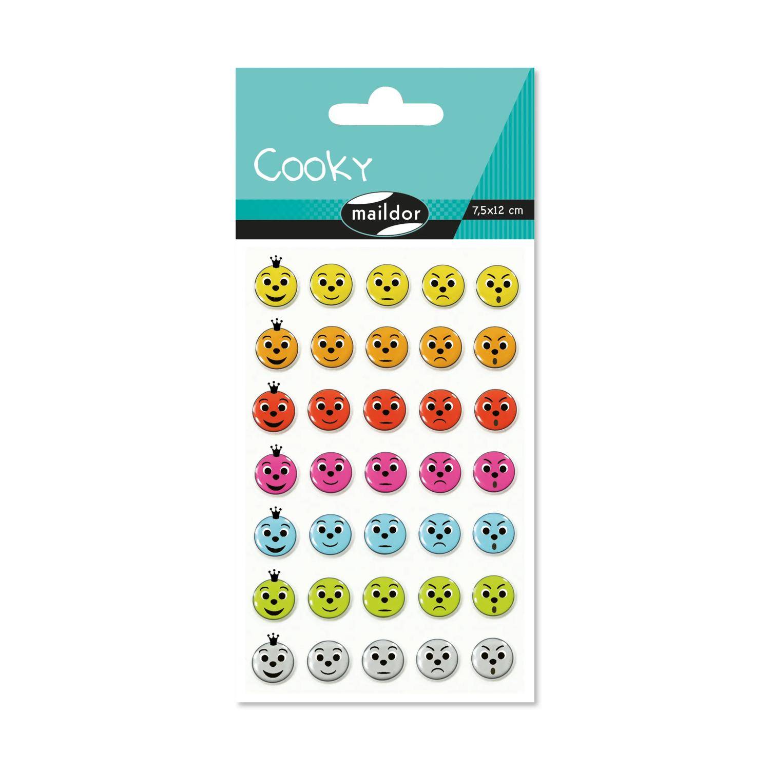 Maildor 10x Cooky, 1 Stickerbogen 7,5x12cm, Bewertungen - Mehrfarbig 560355C