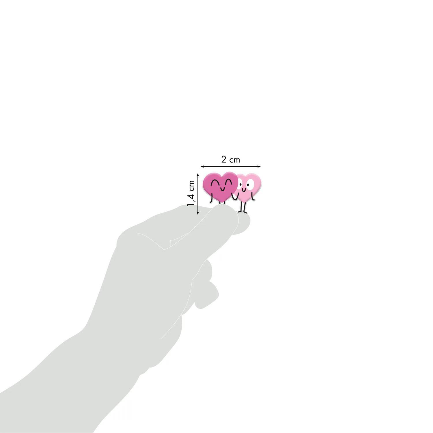 Maildor 10x Cooky, 1 Stickerbogen 7,5x12cm, Herzen - Mehrfarbig CY105C