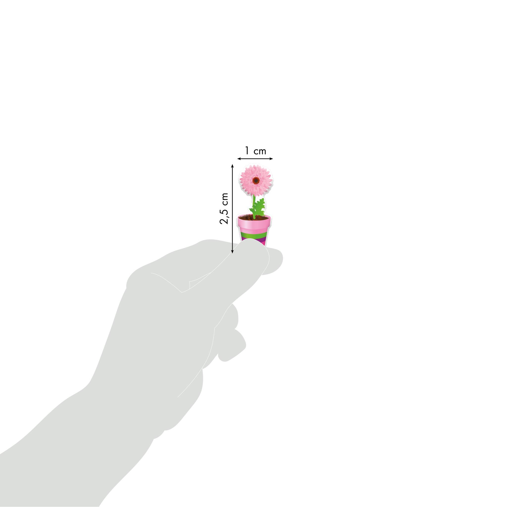 Maildor 10x Cooky, 1 Stickerbogen 7,5x12cm, Blumen - Mehrfarbig 560415C