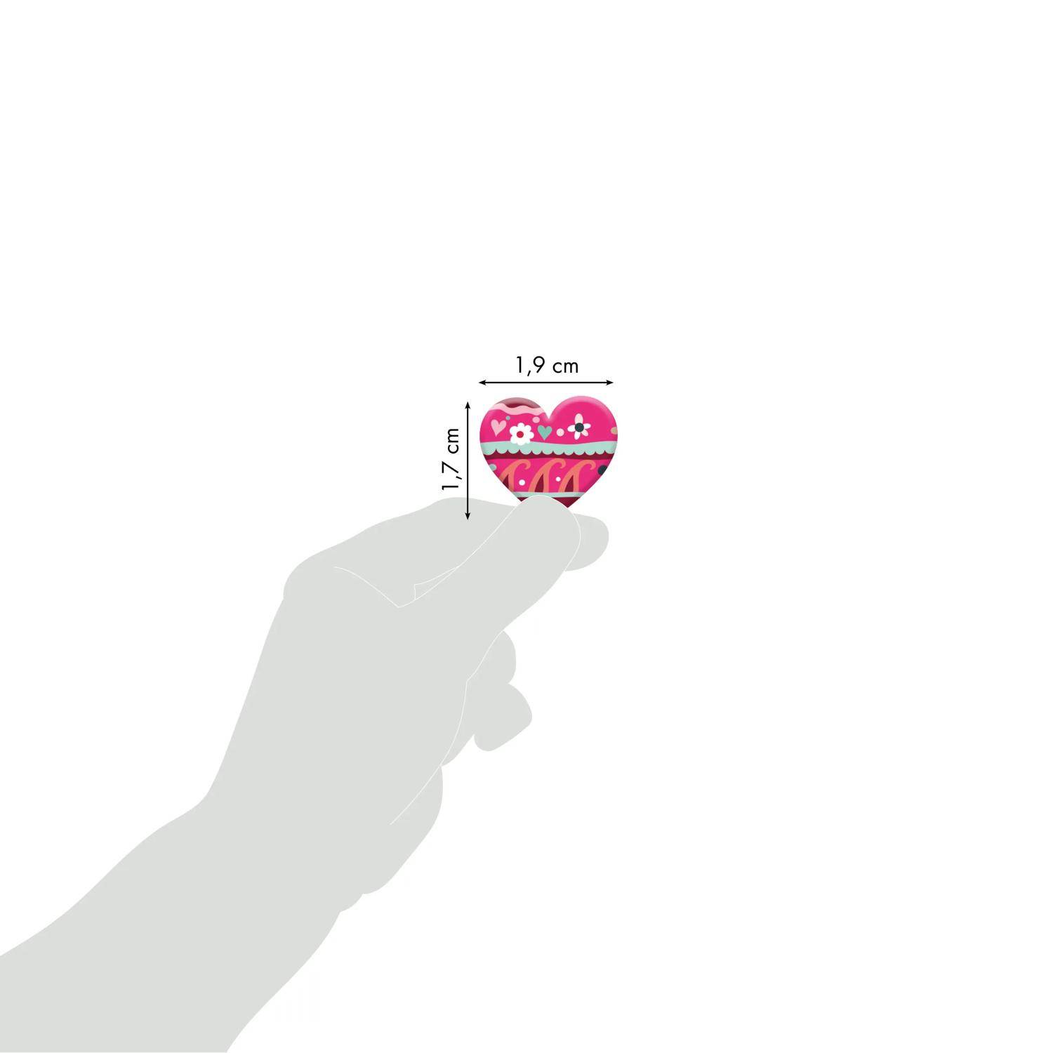 Maildor 10x Cooky, 1 Stickerbogen 7,5x12cm, Herzen - Mehrfarbig 560404C