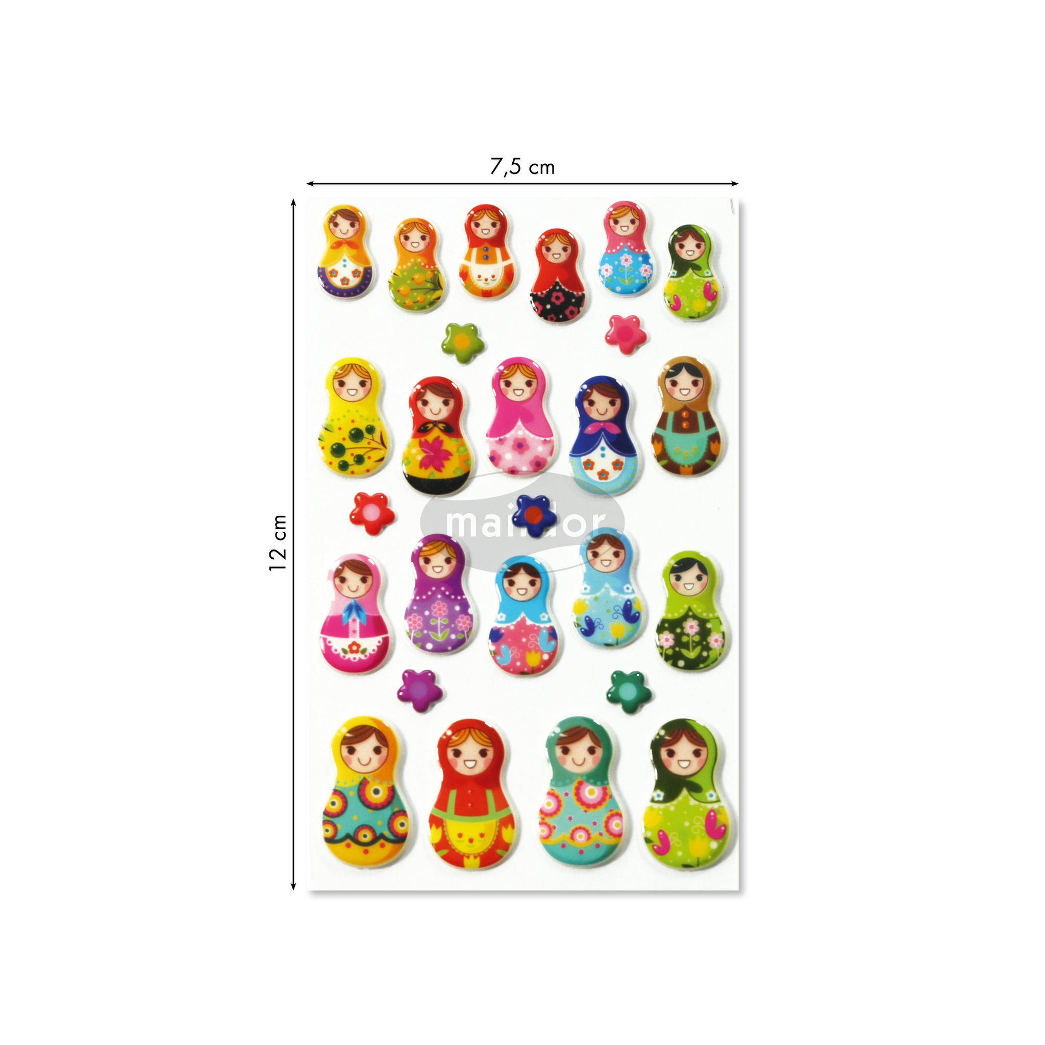 Maildor 10x Cooky, 1 Stickerbogen 7,5x12cm, Tiere - Mehrfarbig 560406C