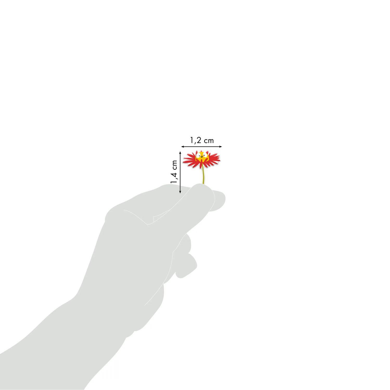 Maildor 10x Cooky, 1 Stickerbogen 7,5x12cm, Blumen - Mehrfarbig CY109C