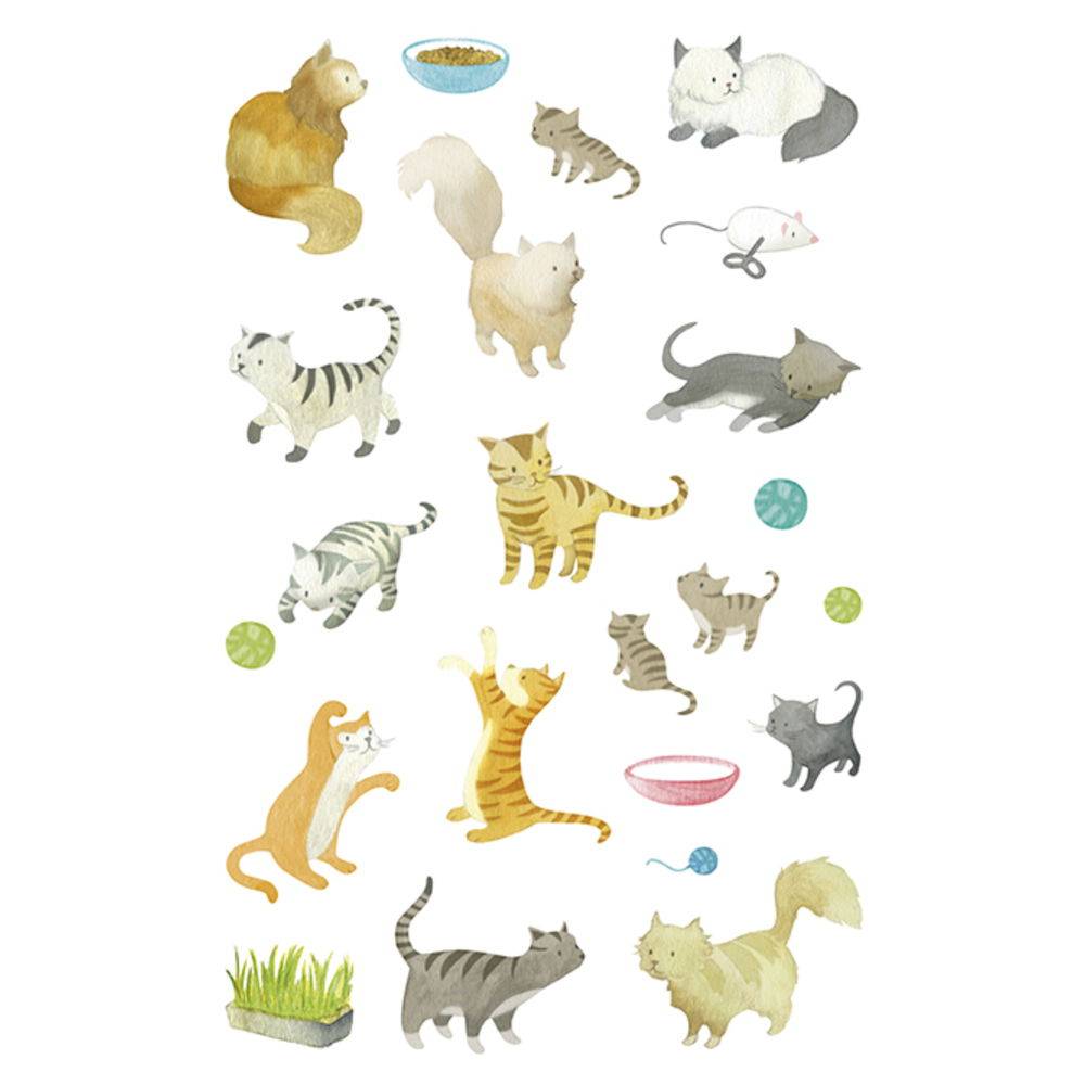 Maildor 10x Mimi Stick', 4 Stickerbogen 10,5x16cm, Katzen - Mehrfarbig AE018O