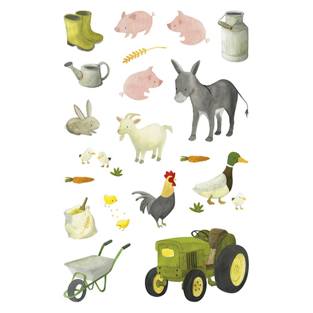 Maildor 10x Mimi Stick', 4 Stickerbogen 10,5x16cm, Bauernhof - Mehrfarbig AE020O