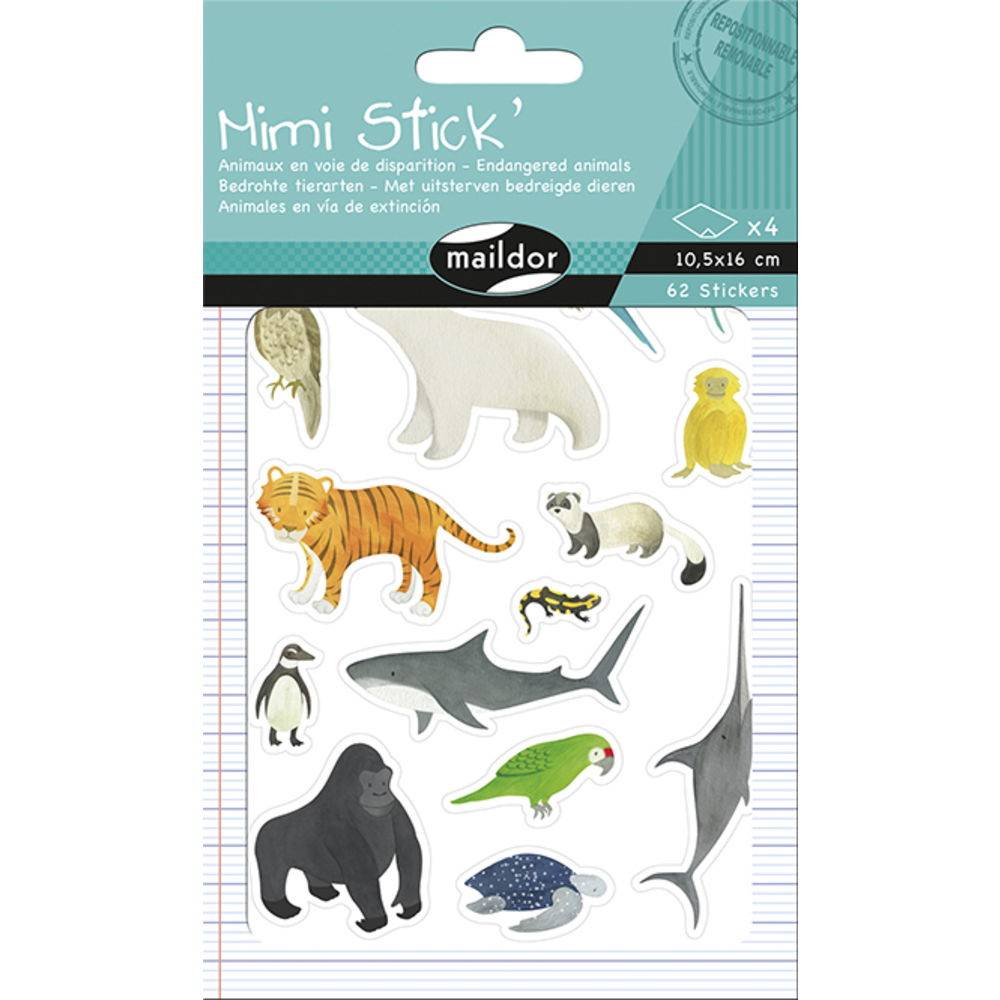 Maildor 10x Sticker Mimi Stick' Pack. 4 Bogen 10,5x16 cm - Mehrfarbig AE021O