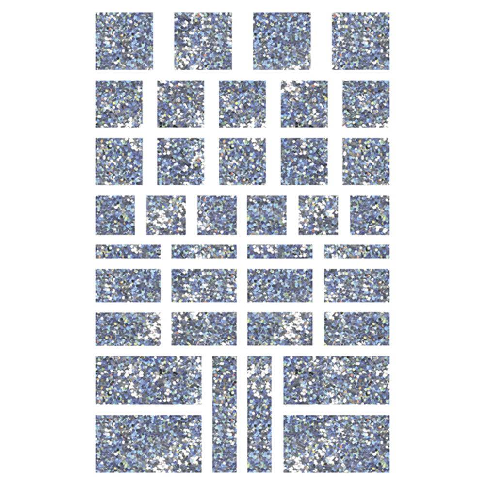 Maildor 10x Initial, 4 Bogen 10,5x16cm, Holografiefolie Silber AE025O