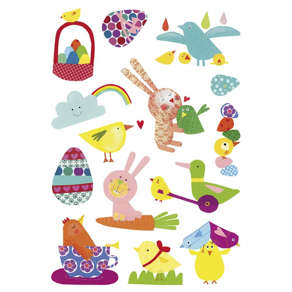 Maildor 10x Baby, 6 Stickerbogen 14,8x21cm, Ostern - Mehrfarbig AE033O