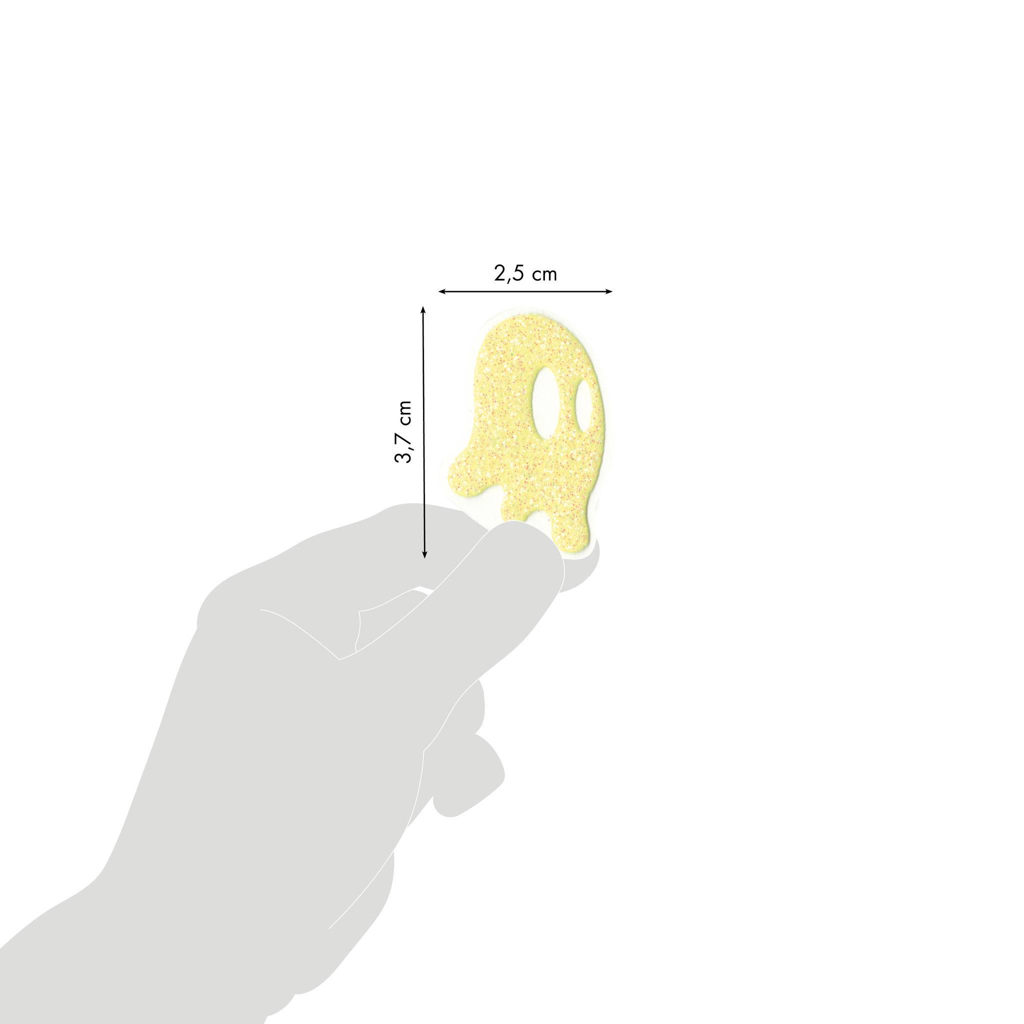 Maildor 10x Phospho' Stick, 2 Stickerbogen 10,5x16cm, Gespenster Neongelb AE080O