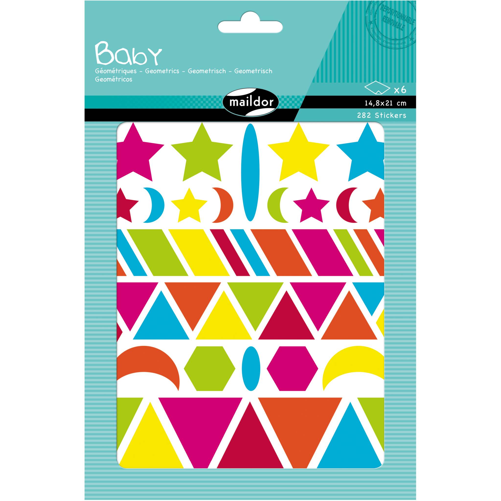 Maildor 10x Baby, 6 Bogen 14,8x21cm kräftige Farben - Mehrfarbig AE040O