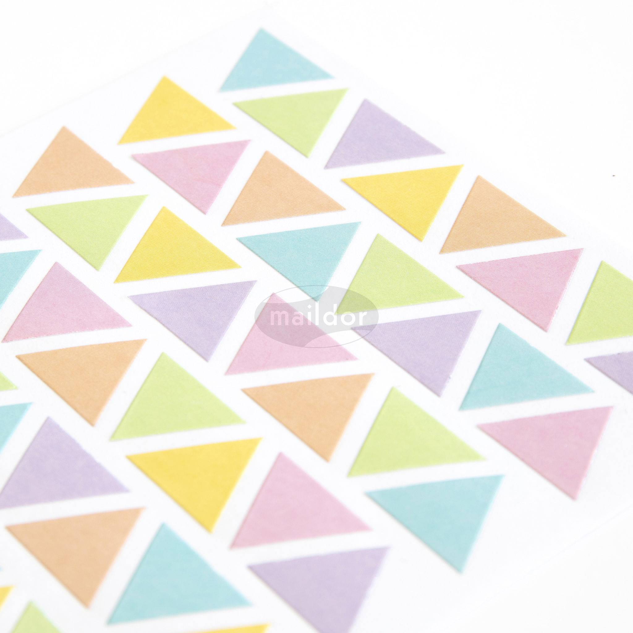 Maildor 10x Initial, 4 Stickerbogen 10,5x16cm, Dreiecke - Mehrfarbig AE045O