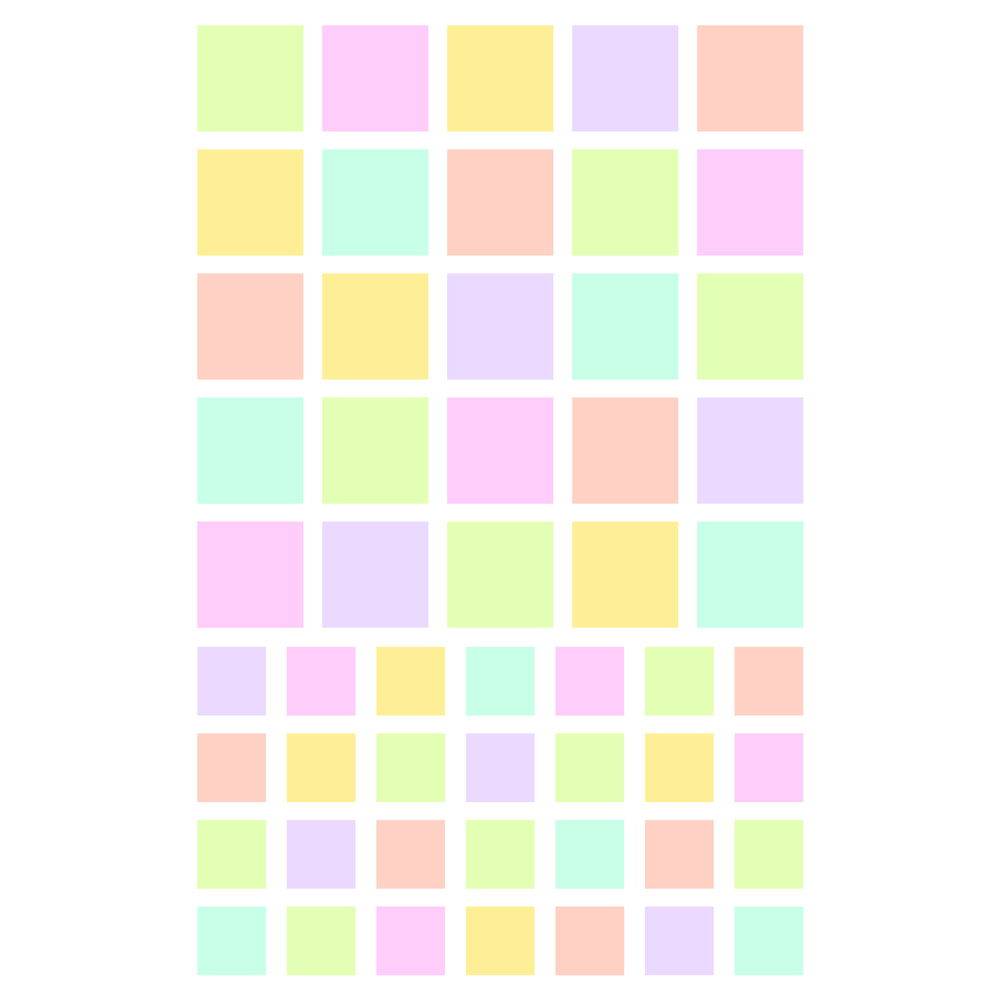 Maildor 10x Initial, 4 Stickerbogen 10,5x16cm, Quadrate - Mehrfarbig AE043O