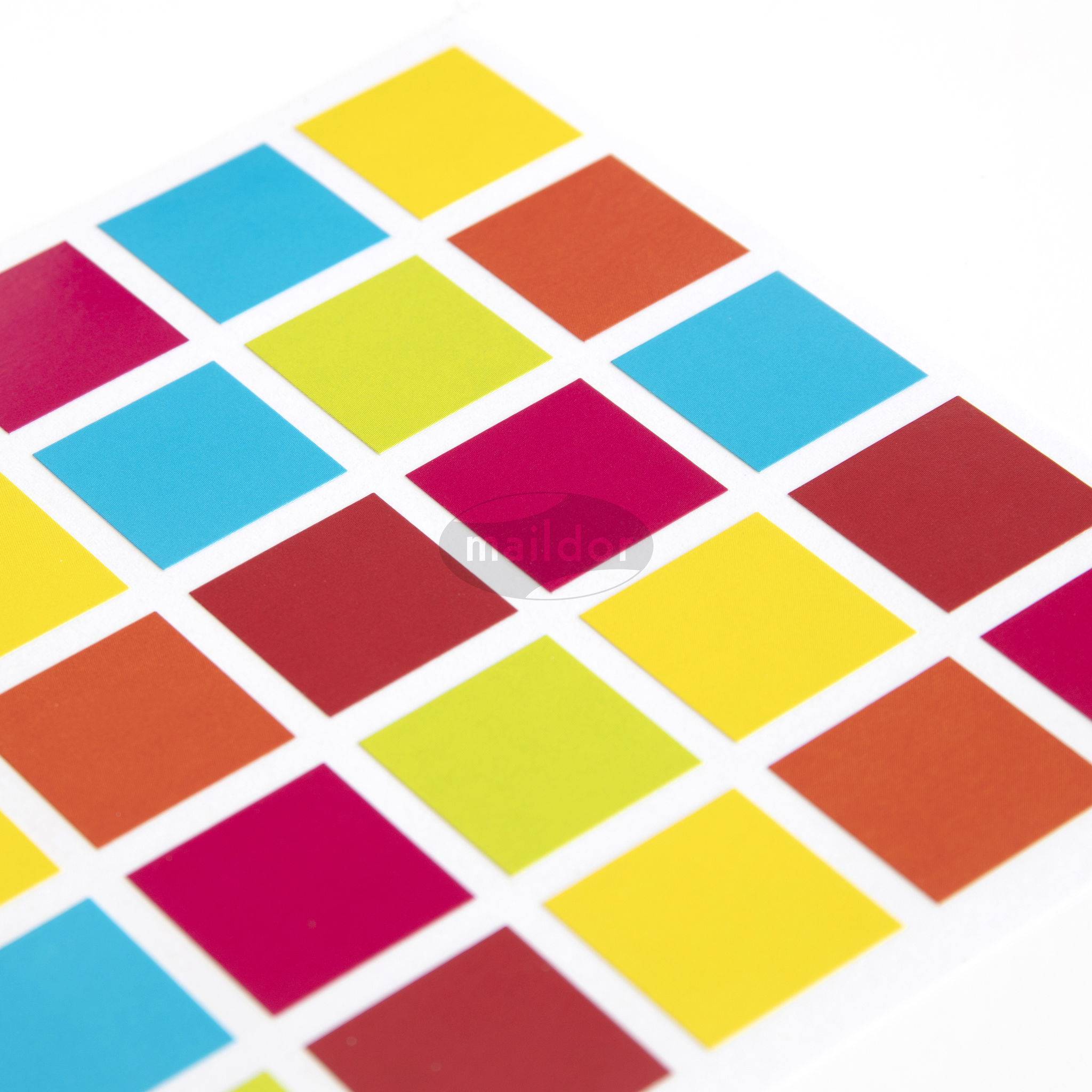 Maildor 10x Initial, 4 Stickerbogen 10,5x16cm, Quadrate - Mehrfarbig AE043O