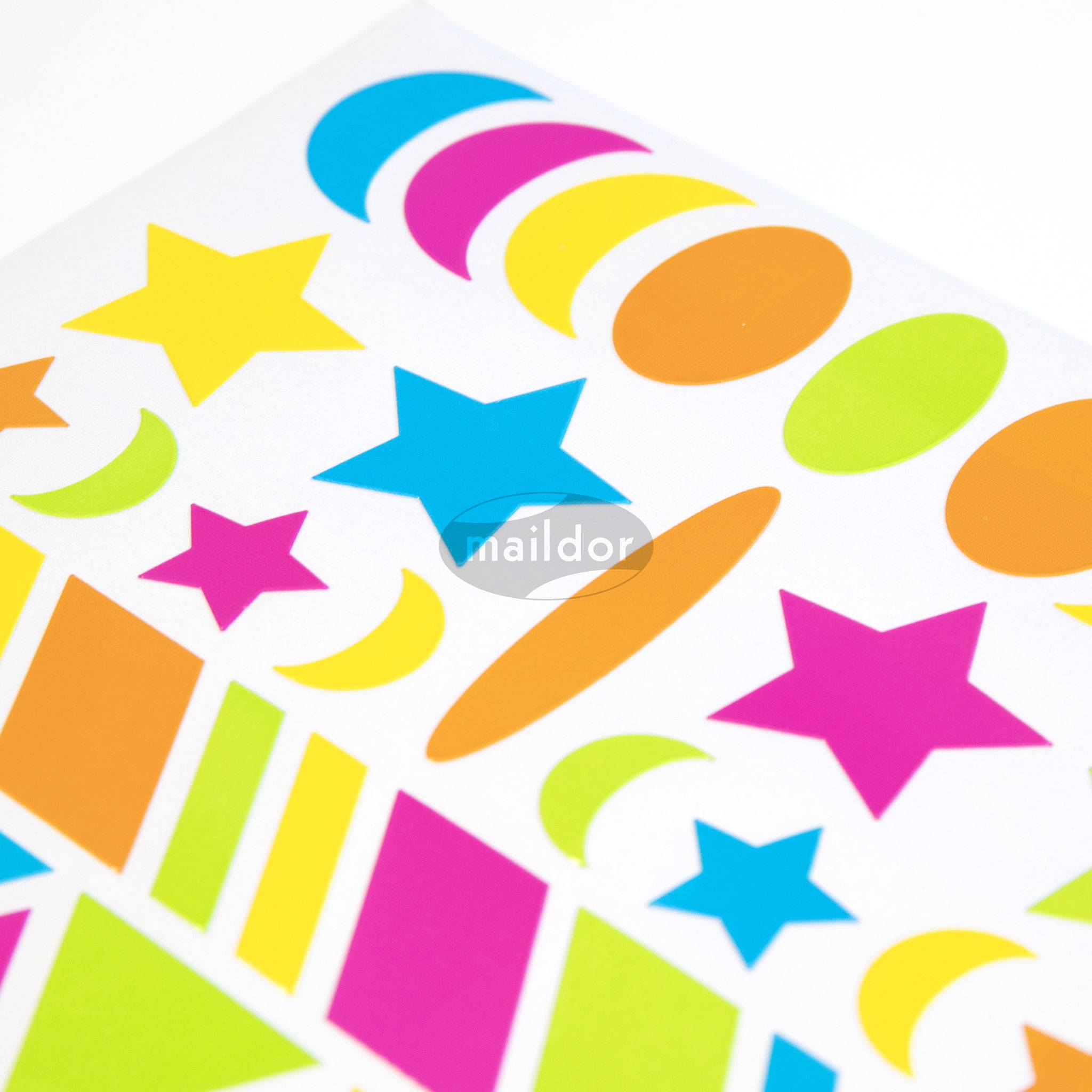 Maildor 10x Baby, 6 Bogen 14,8x21cm, Geometrische Formen, neon Mehrfarbig AE048O