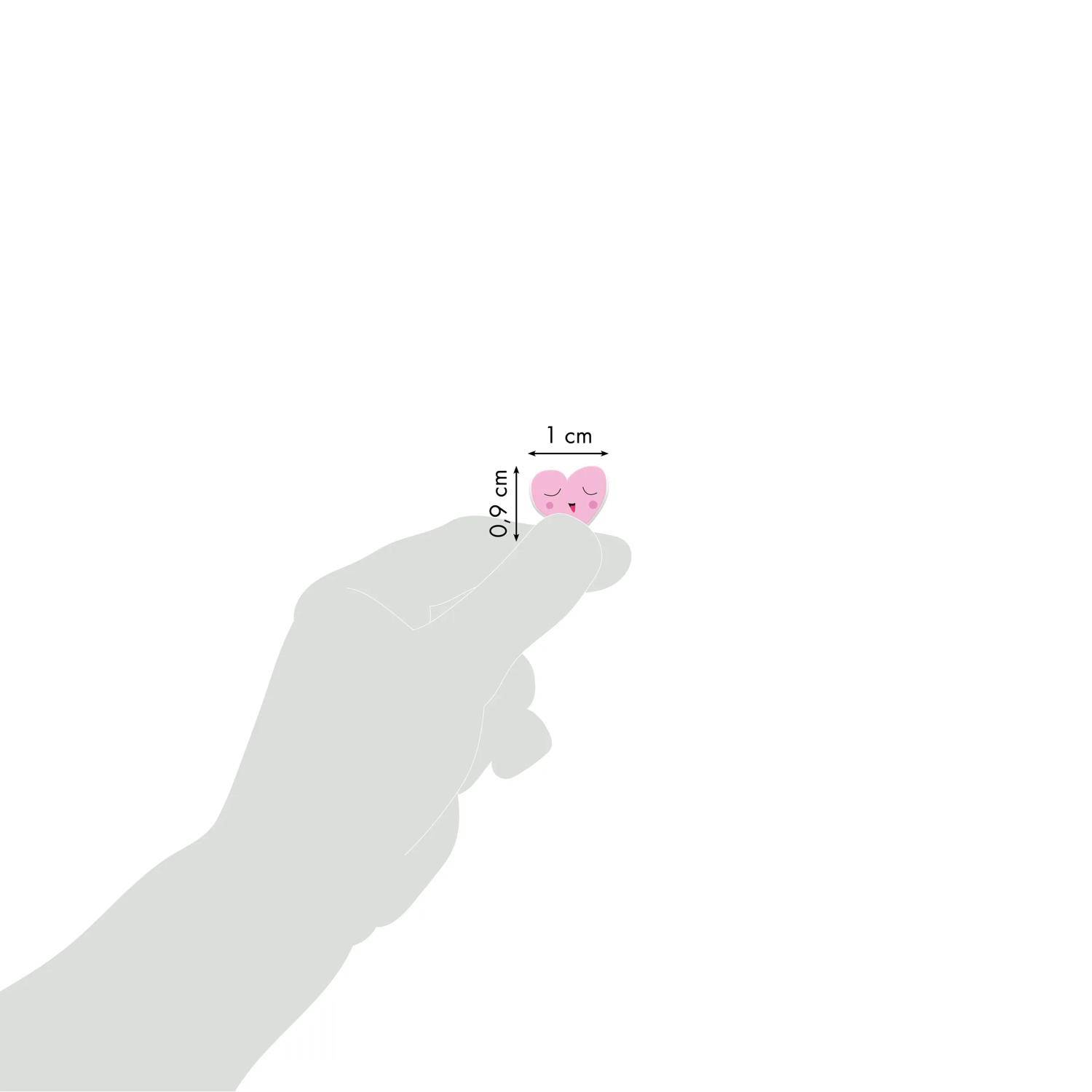 Maildor 10x Cooky, 1 Stickerbogen 7,5x12cm, Emoticons Herzen - Mehrfarbig CY057O