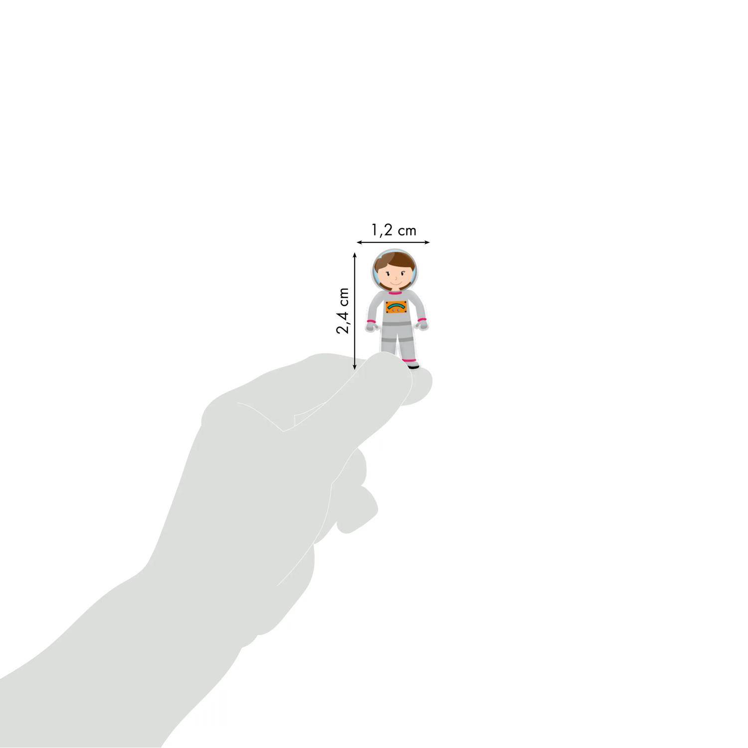 Maildor 10x Cooky, 1 Stickerbogen 7,5x12cm, Weltraumraketen - Mehrfarbig CY005O