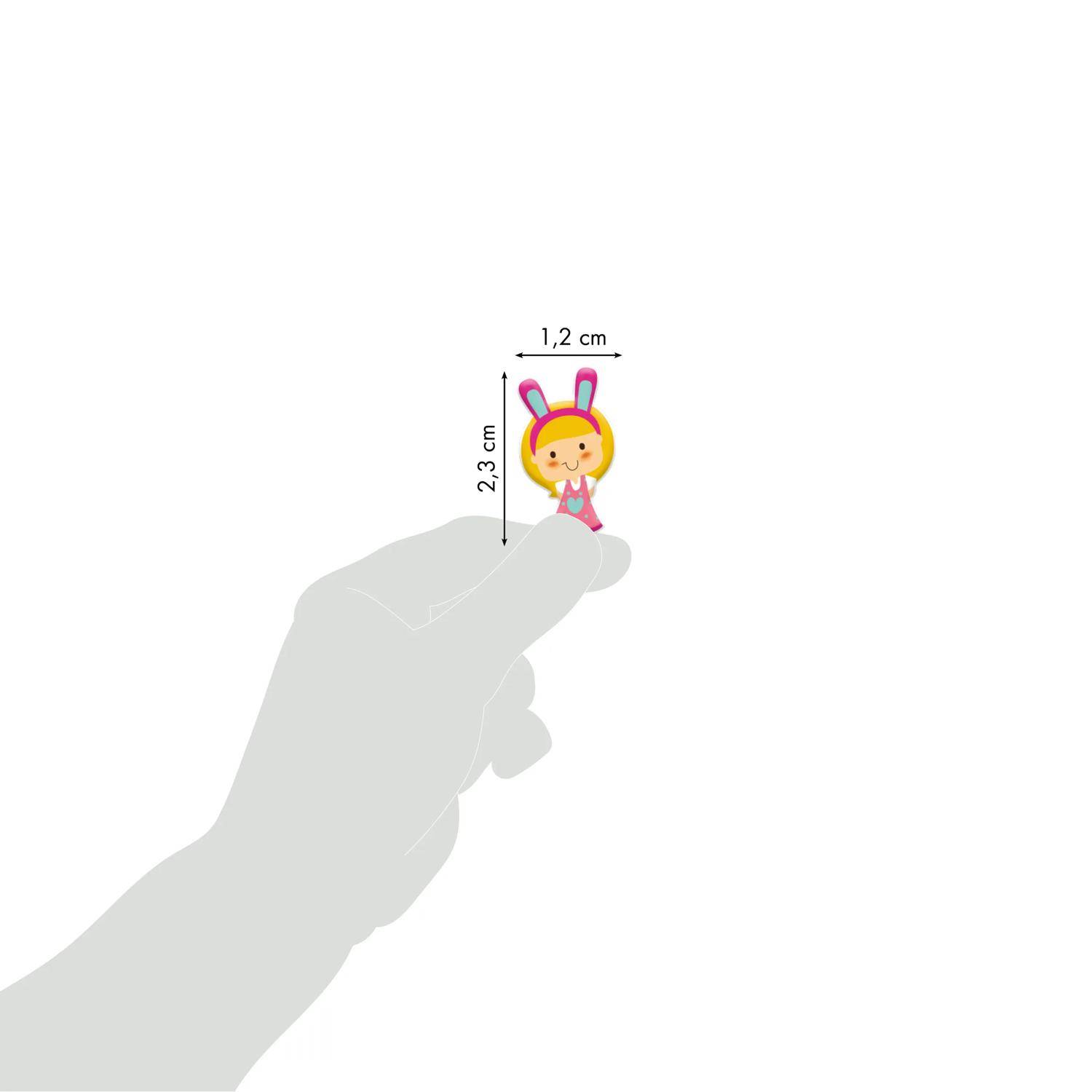 Maildor 10x Cooky, 1 Stickerbogen 7,5x12cm, Kawaï Puppen - Mehrfarbig CY030O