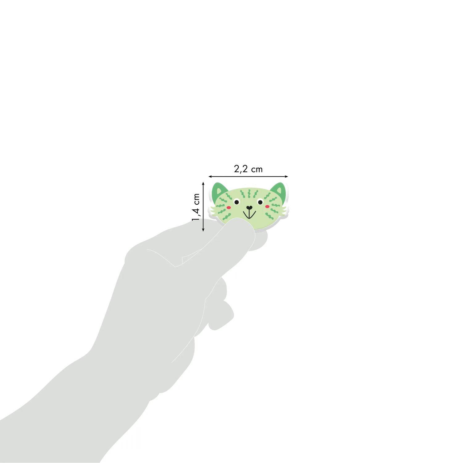 Maildor 10x Cooky, 1 Stickerbogen 7,5x12cm, Katzenköpfe - Mehrfarbig CY032O