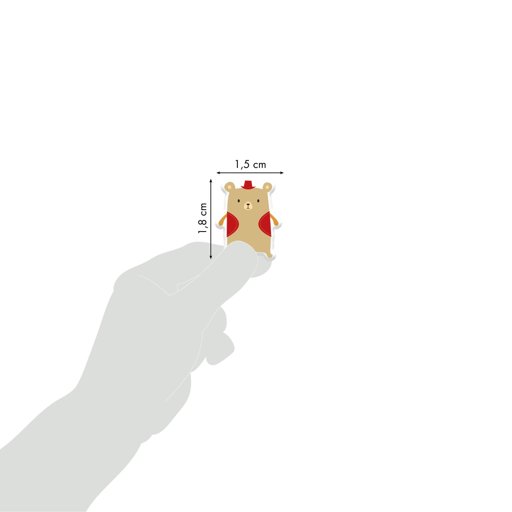 Maildor 10x Cooky, 1 Stickerbogen 7,5x12cm, Bär - Mehrfarbig CY036O