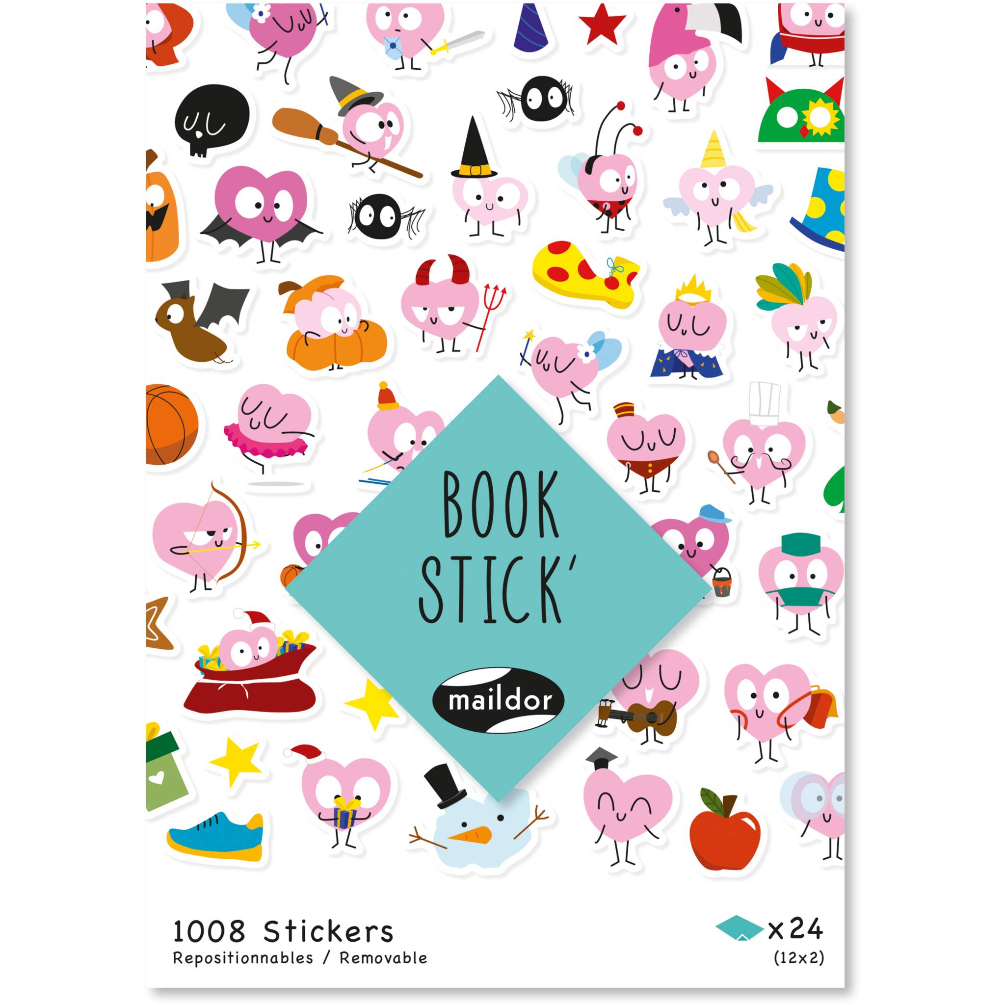 Maildor 5x Book Stick A5 Love - Mehrfarbig AE199C