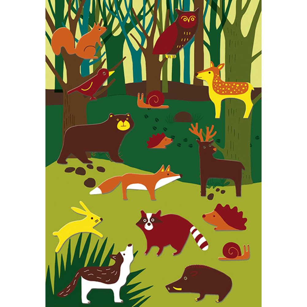Maildor 10x Sweety, 2 Stickerbogen 14,8x21cm, Wald - Mehrfarbig AE129O