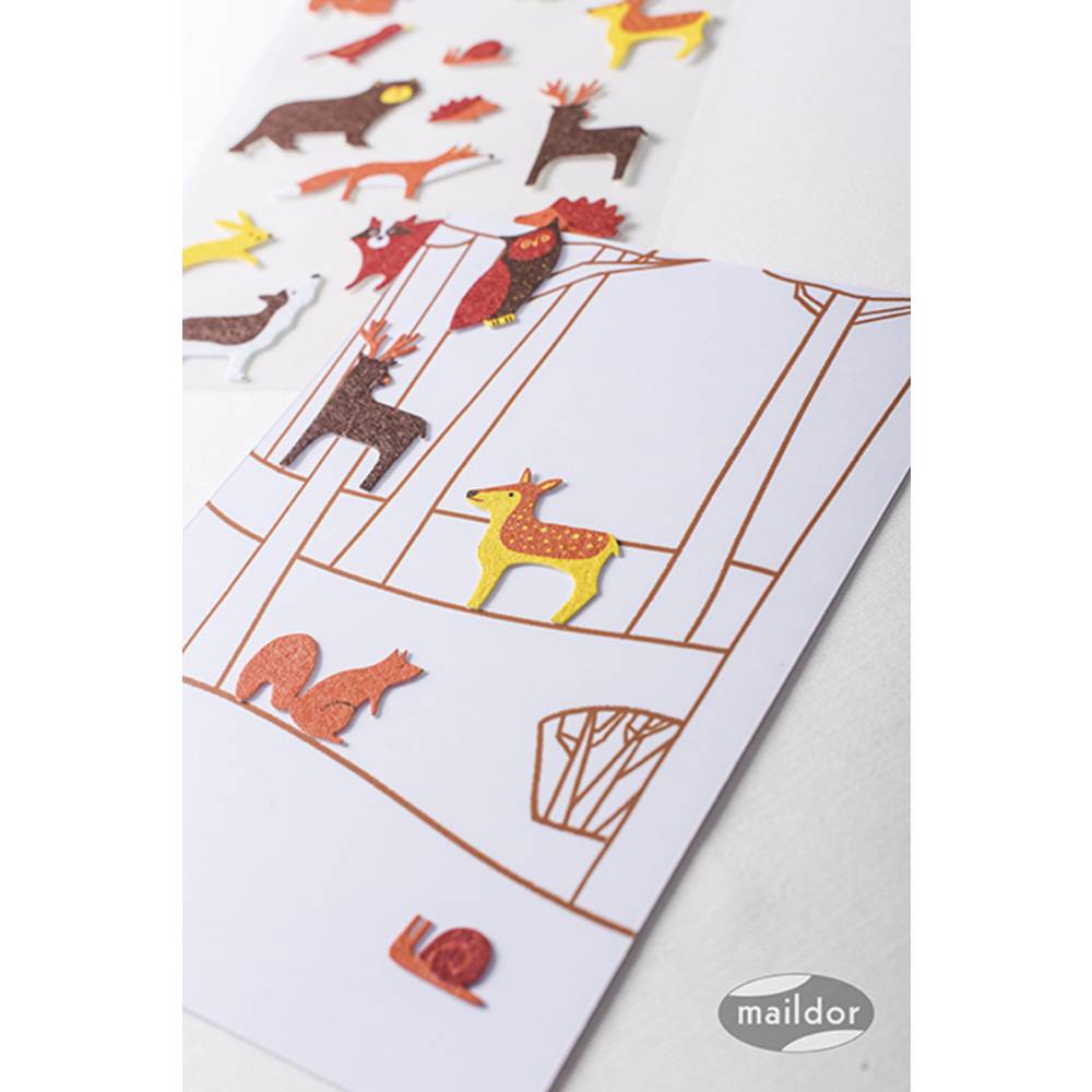 Maildor 10x Sweety, 2 Stickerbogen 14,8x21cm, Wald - Mehrfarbig AE129O
