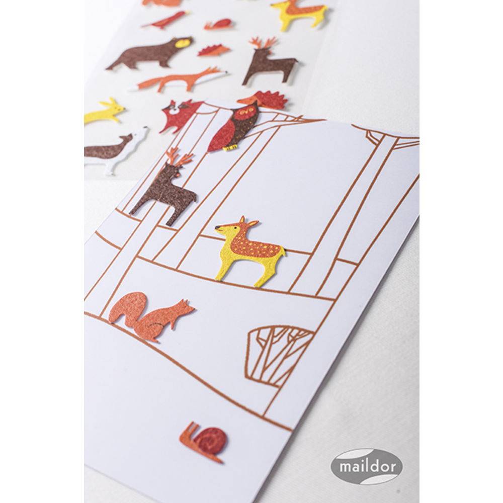 Maildor 10x Sweety, 2 Stickerbogen 14,8x21cm, Wald - Mehrfarbig AE129O
