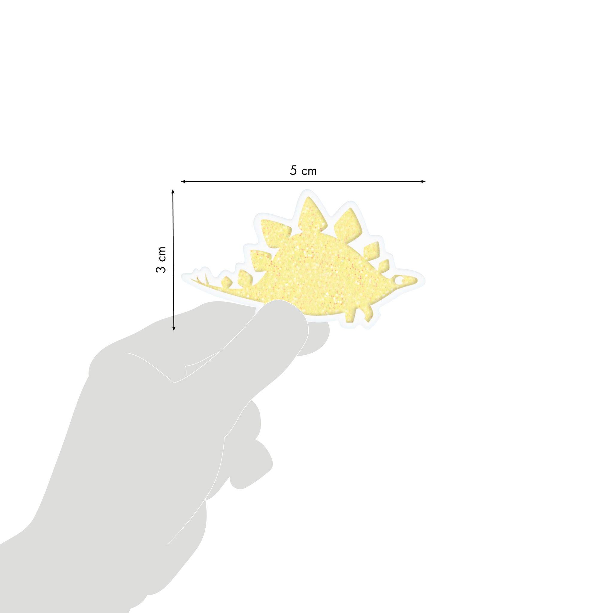 Maildor 10x Phospho' Stick, 2 Stickerbogen 14,8x21cm Dinosaurier Neongelb AE105O