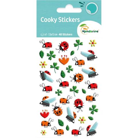 Maildor 10x Sticker Cooky, 1 Bogen 7,5x12cm - Mehrfarbig CY094C