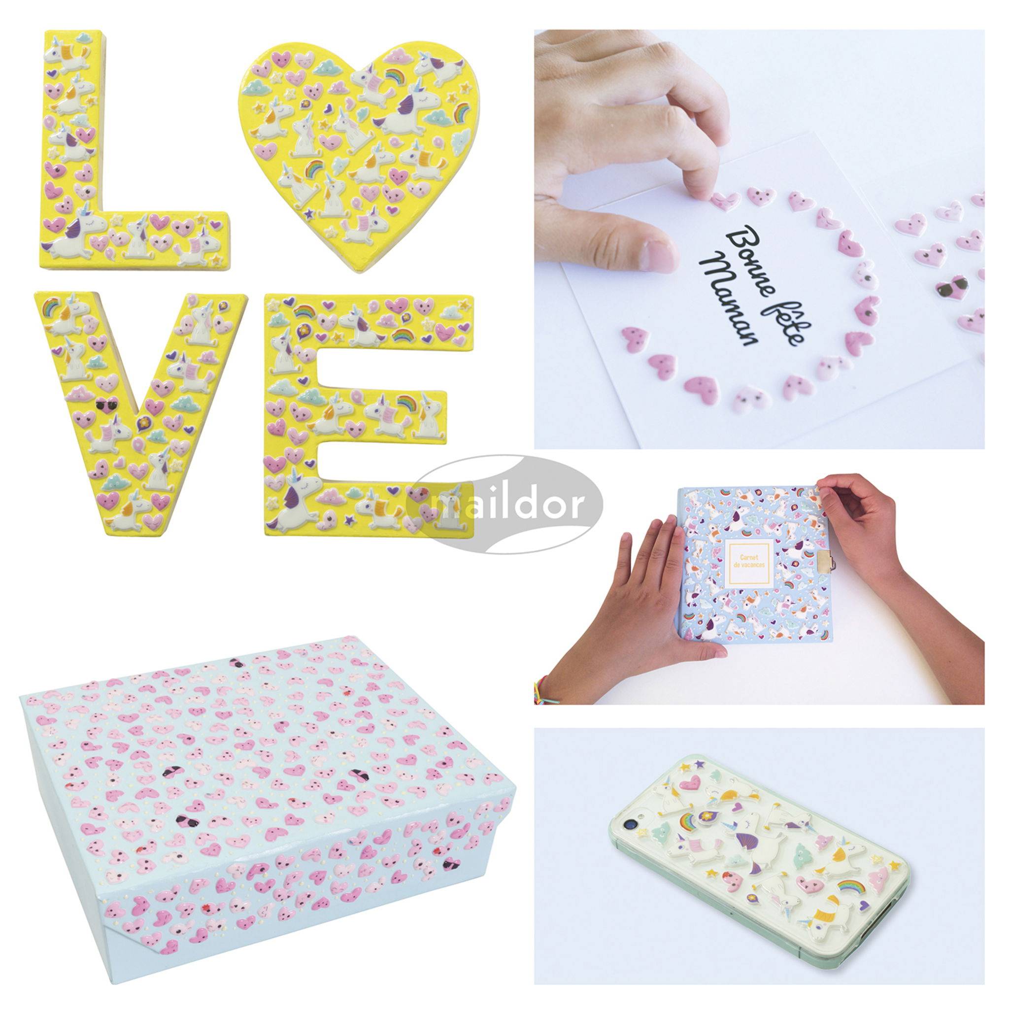 Maildor 10x Cooky, 1 Stickerbogen 7,5x12cm, Manga - Mehrfarbig CY157C