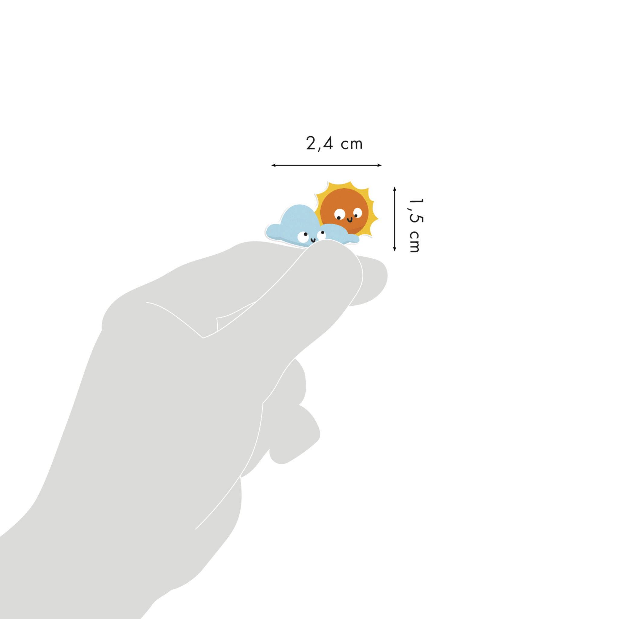 Maildor 10x Cooky, 1 Stickerbogen 7,5x12cm, Wettervorhersage - Mehrfarbig CY156C