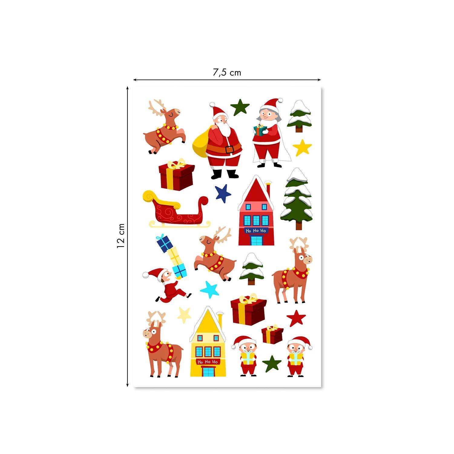 Maildor 10x Cooky, 1 Stickerbogen 7,5x12cm, Weihnachten - Mehrfarbig CY159C
