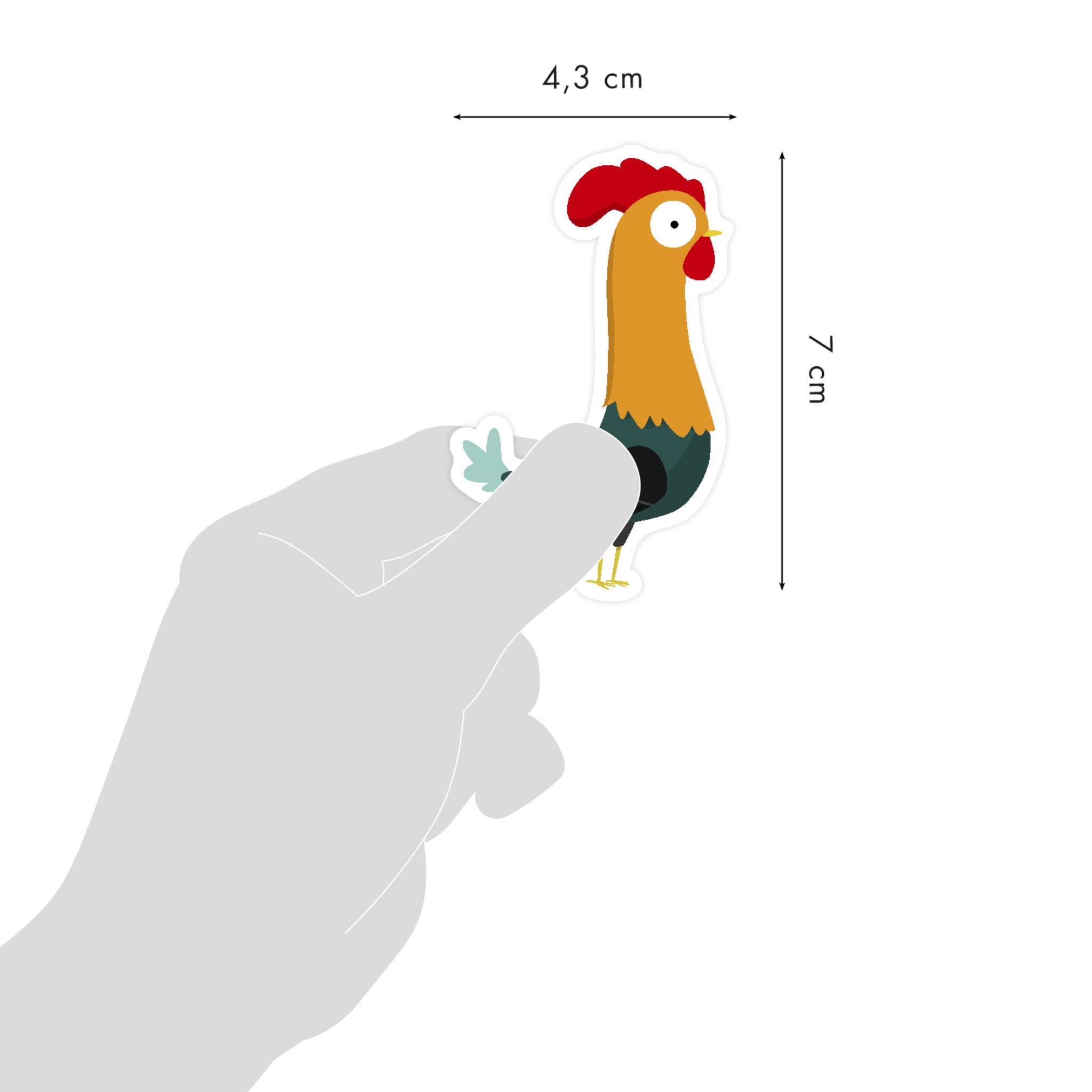 Maildor 10x Baby, 6 Stickerbogen 14,8x21cm, Hühner - Mehrfarbig AE211C