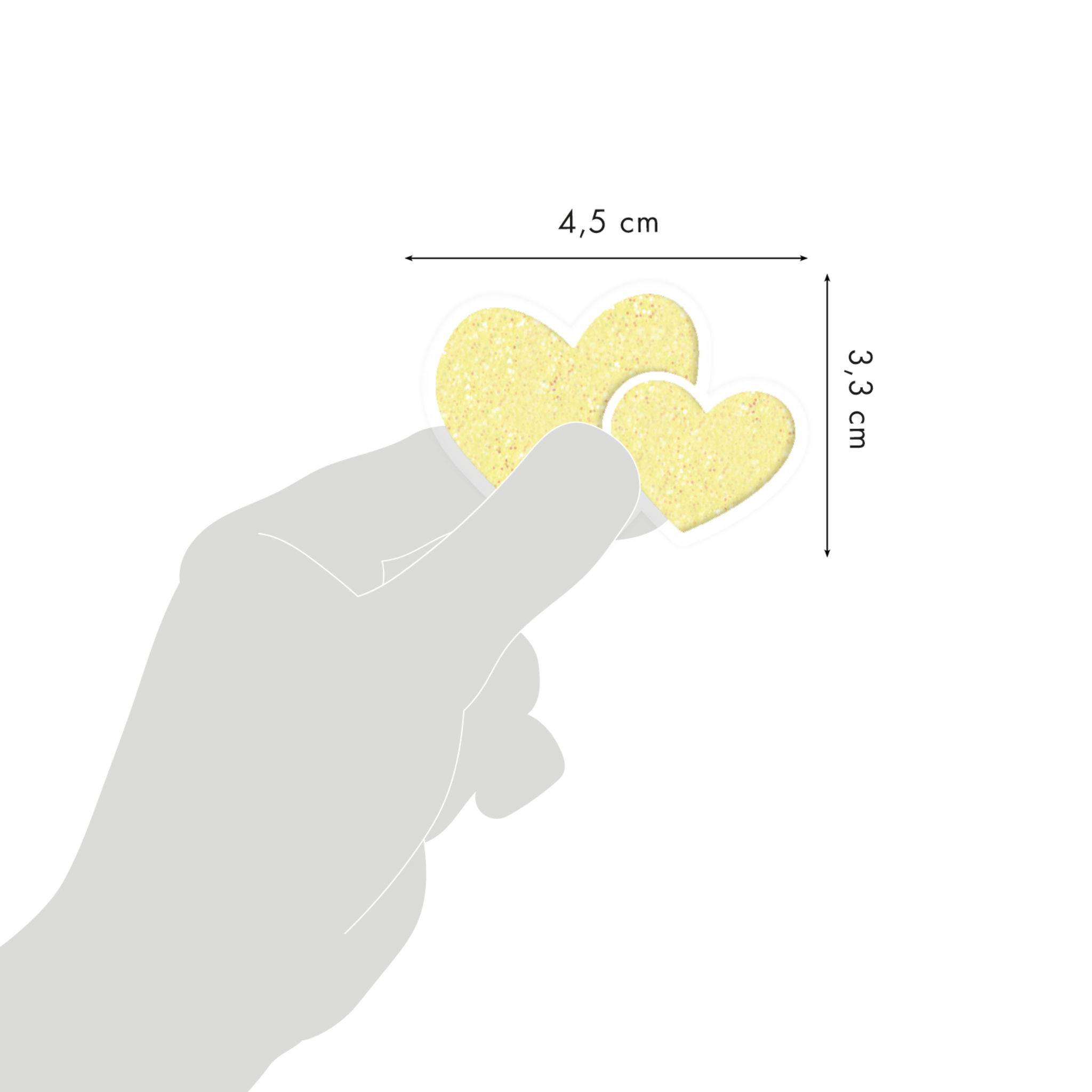 Maildor 10x Phospho' Stick, 2 Stickerbogen 14,8x21cm, Herzen - Neongelb AE216C
